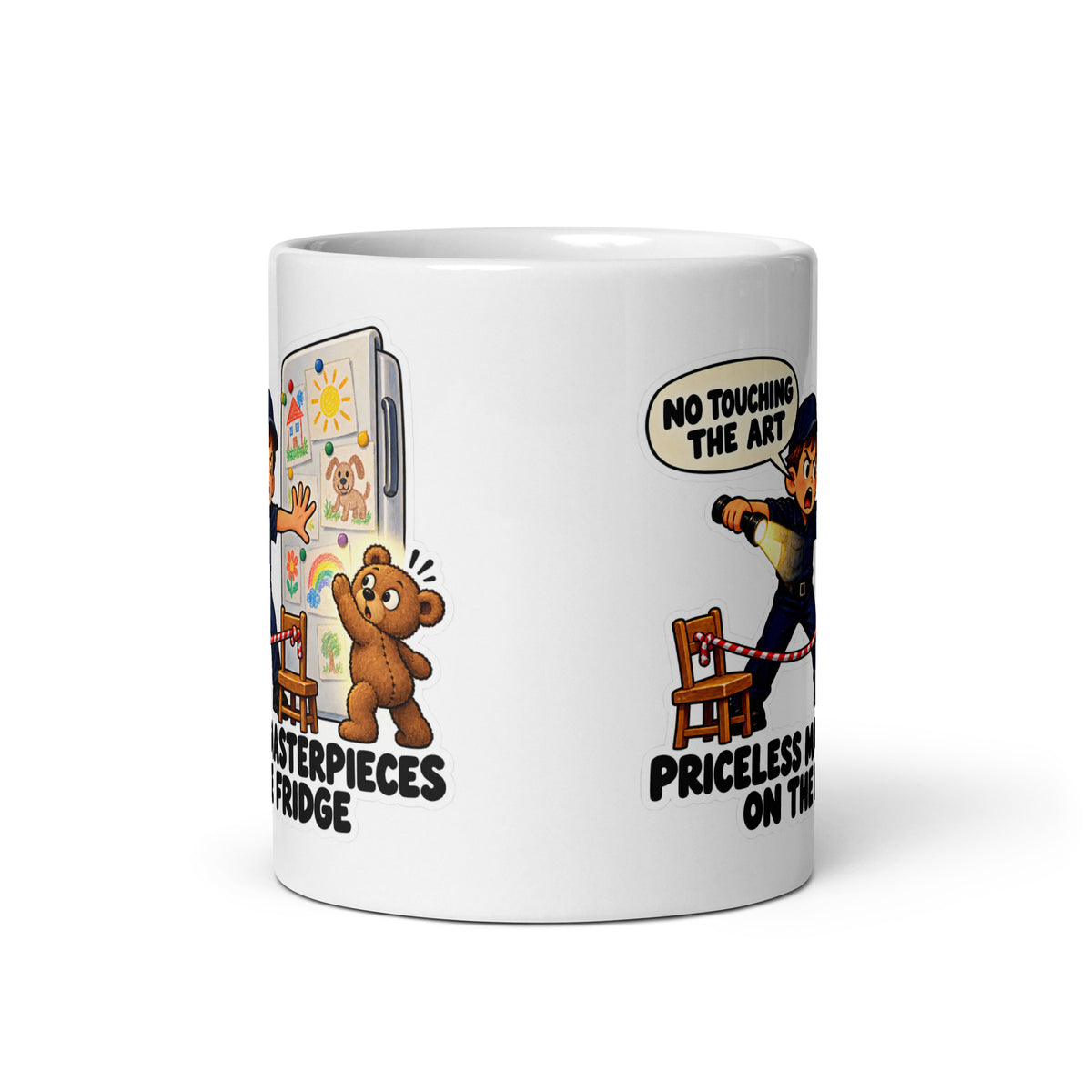 Museum-Guard Mo Mug by Brain Rot Bunch, front view