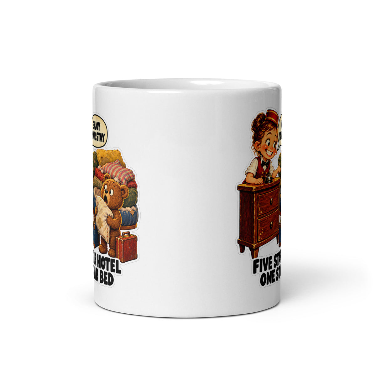 Concierge Colette Mug by Brain Rot Bunch, front view