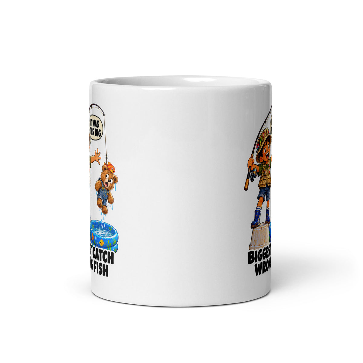 Fisherman Felipe Mug by Brain Rot Bunch, front view