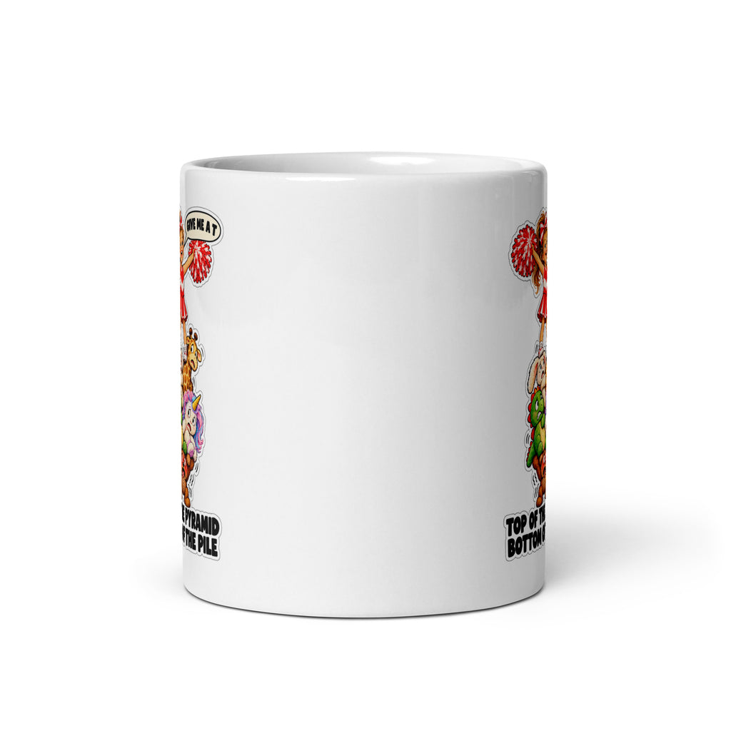 Cheerleader Chloe Mug by Brain Rot Bunch, front view