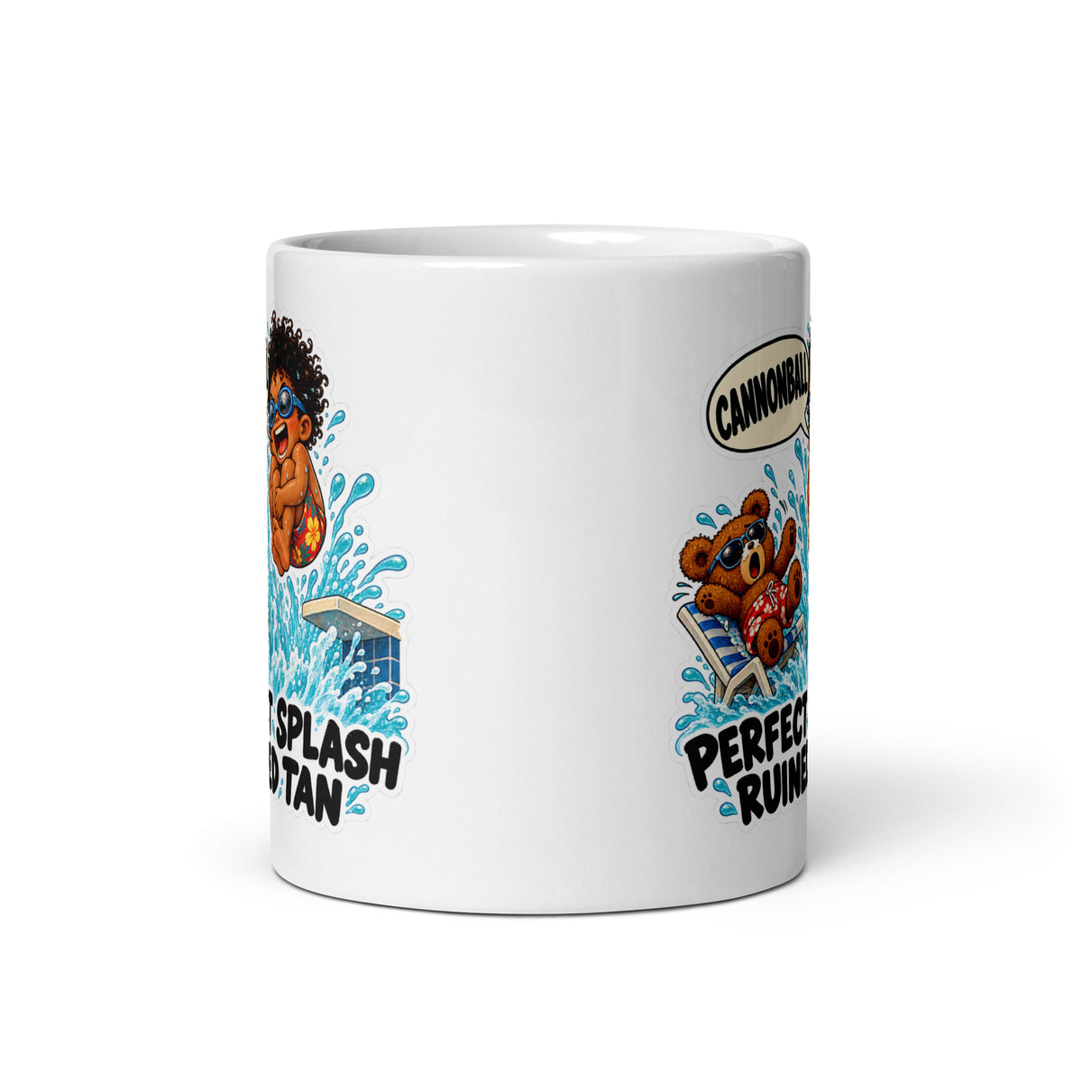Cannonball Callum Mug by Brain Rot Bunch, front view