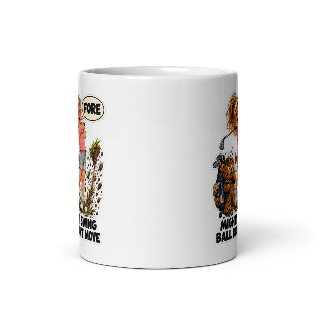 Golfer Greta Mug by Brain Rot Bunch, front view