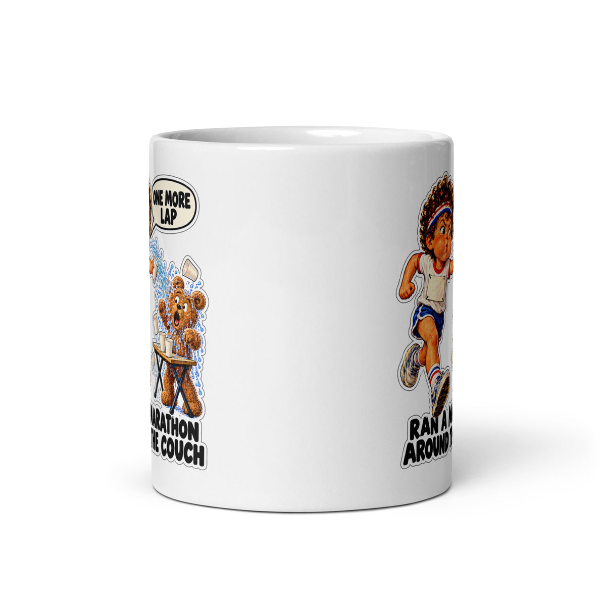 Marathon Miles Mug by Brain Rot Bunch, front view
