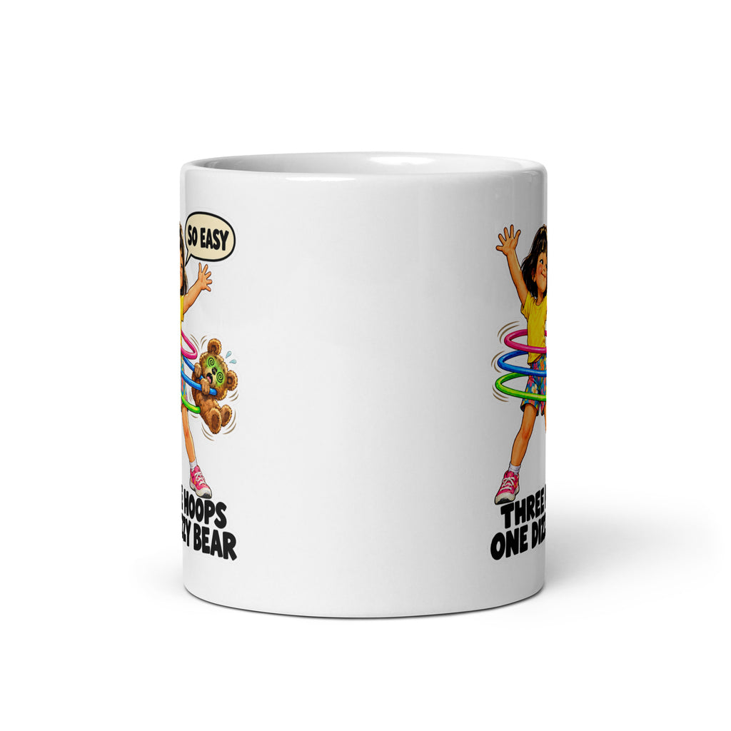 Hula-Hoop Hana Mug by Brain Rot Bunch, front view