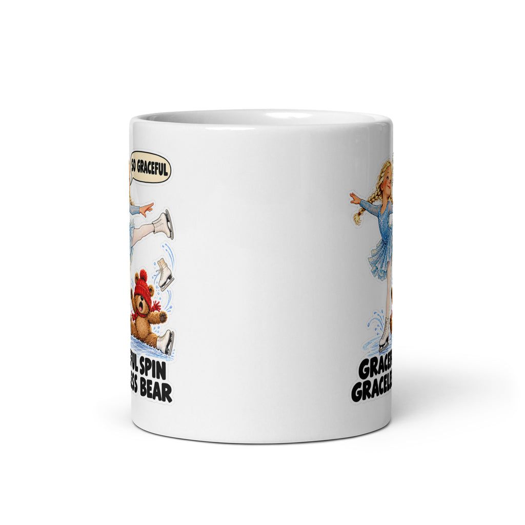 Ice-Skater Ingrid Mug by Brain Rot Bunch, front view