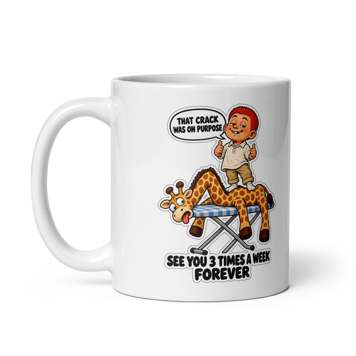 Chiropractor Chip Mug by Brain Rot Bunch, handle on left