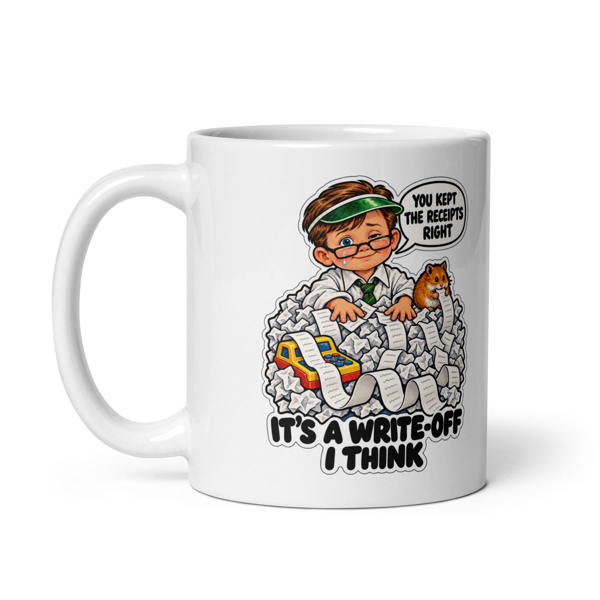 Accountant Andy Mug by Brain Rot Bunch, handle on left