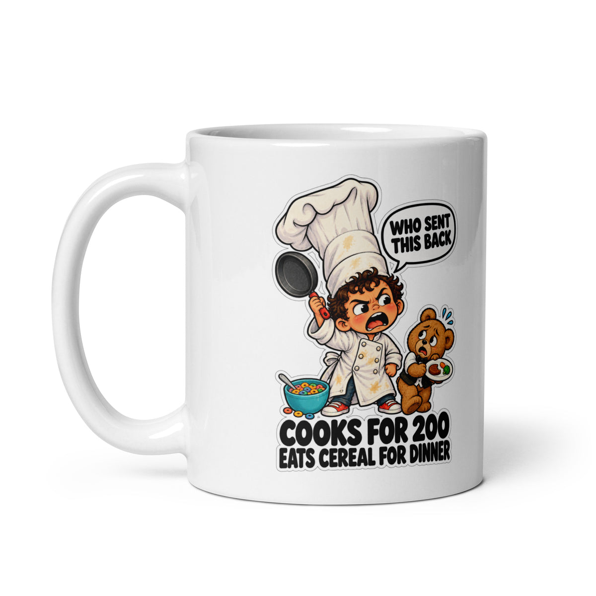 Chef Charlie Mug by Brain Rot Bunch, handle on left