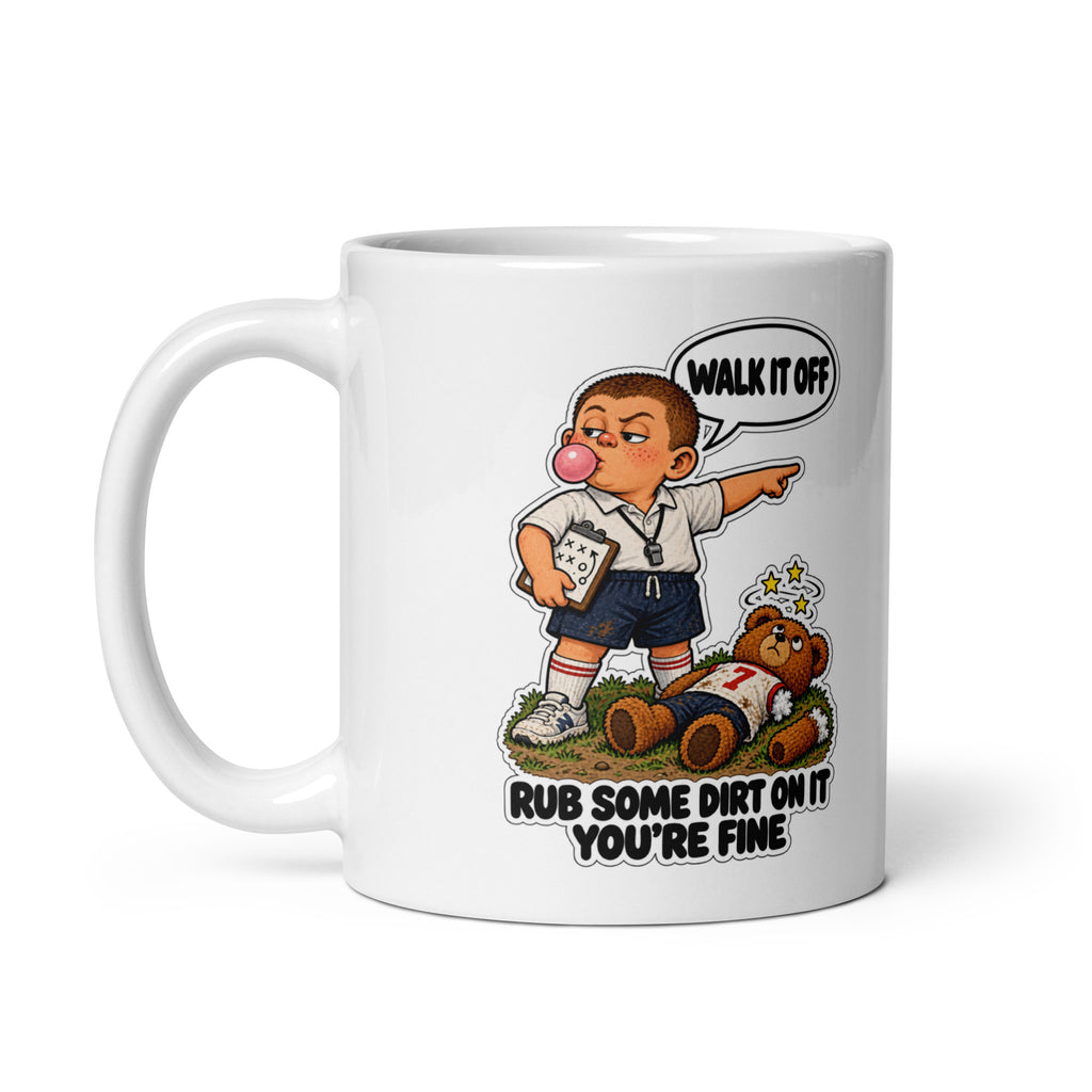 Coach Cal Mug by Brain Rot Bunch, handle on left