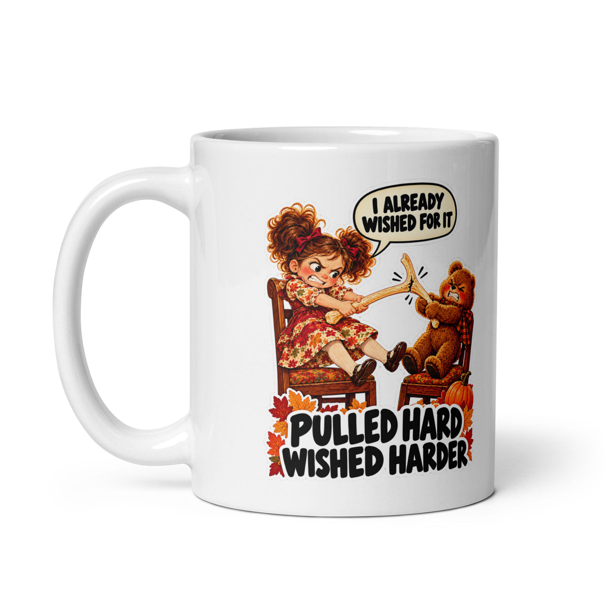 Wishbone Wendy Mug by Brain Rot Bunch, handle on left
