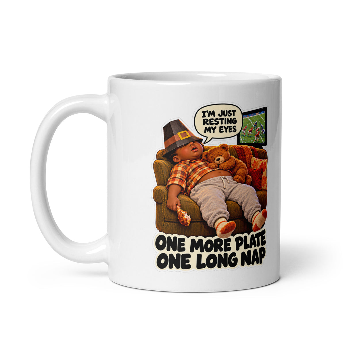Nap-Time Nate Mug by Brain Rot Bunch, handle on left