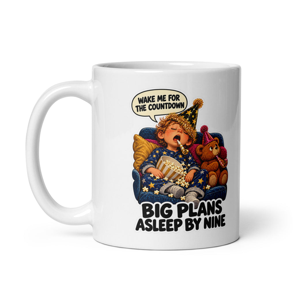 Midnight Milo Mug by Brain Rot Bunch, handle on left