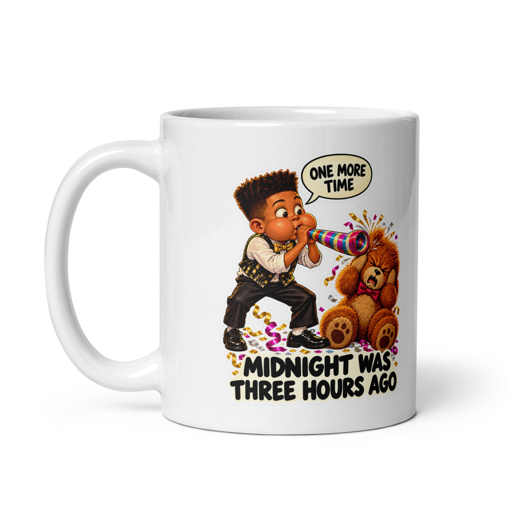 Noisemaker Noah Mug by Brain Rot Bunch, handle on left