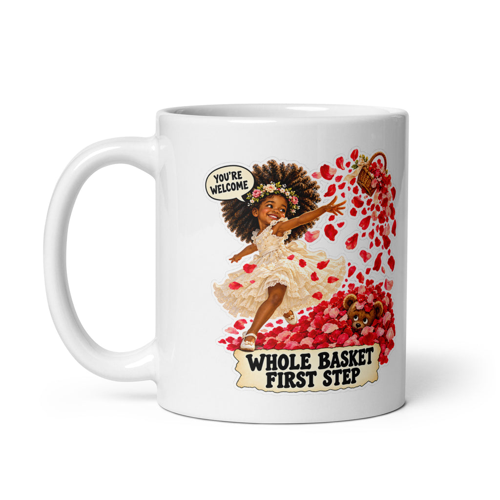 Flower-Girl Fifi Mug by Brain Rot Bunch, handle on left