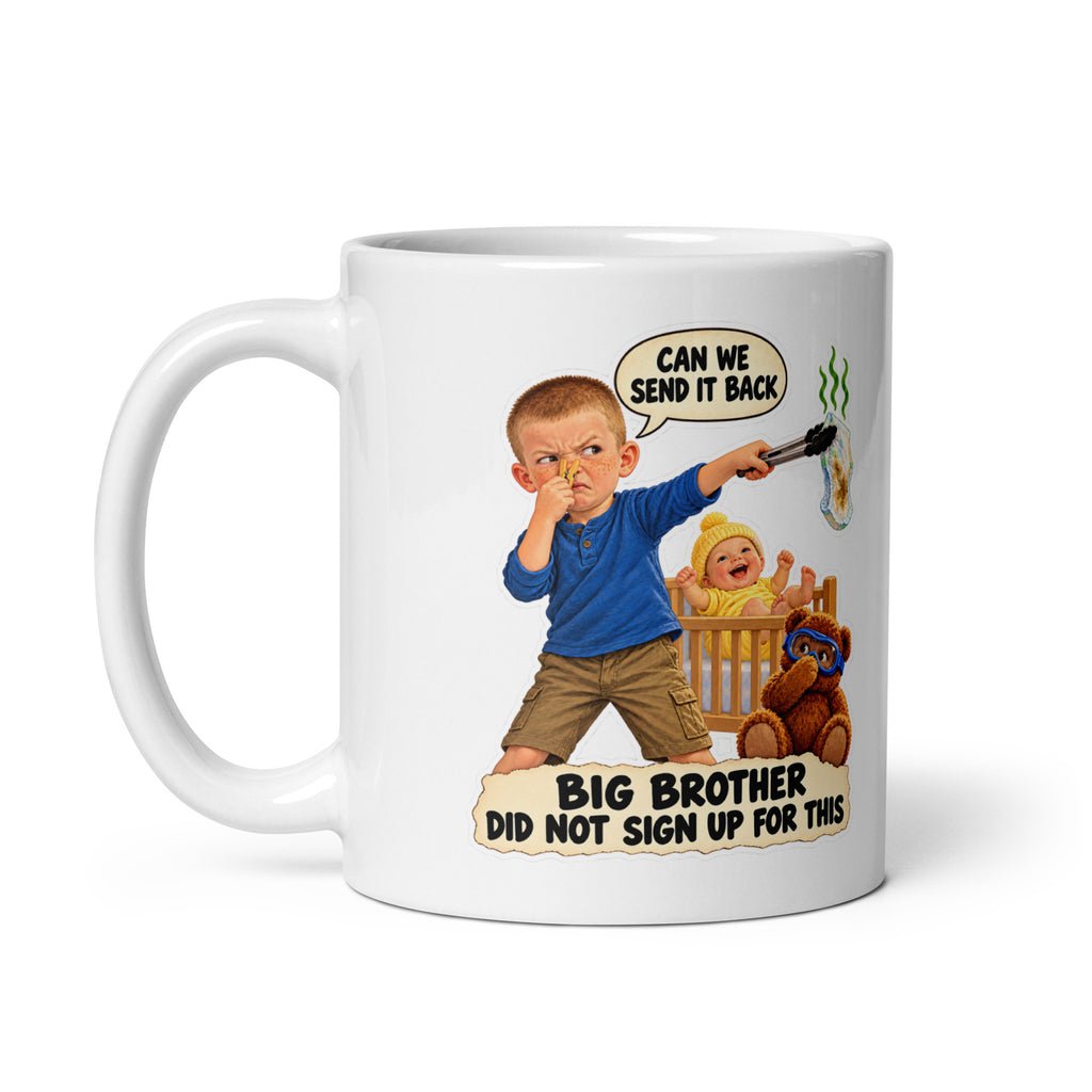 Big-Brother Brody Mug by Brain Rot Bunch, handle on left