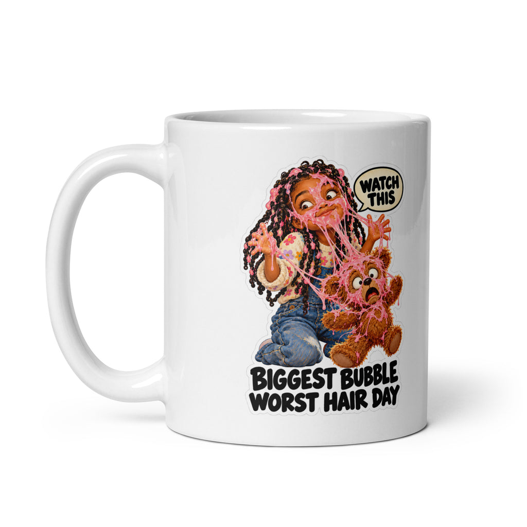 Bubble-Gum Bailey Mug by Brain Rot Bunch, handle on left