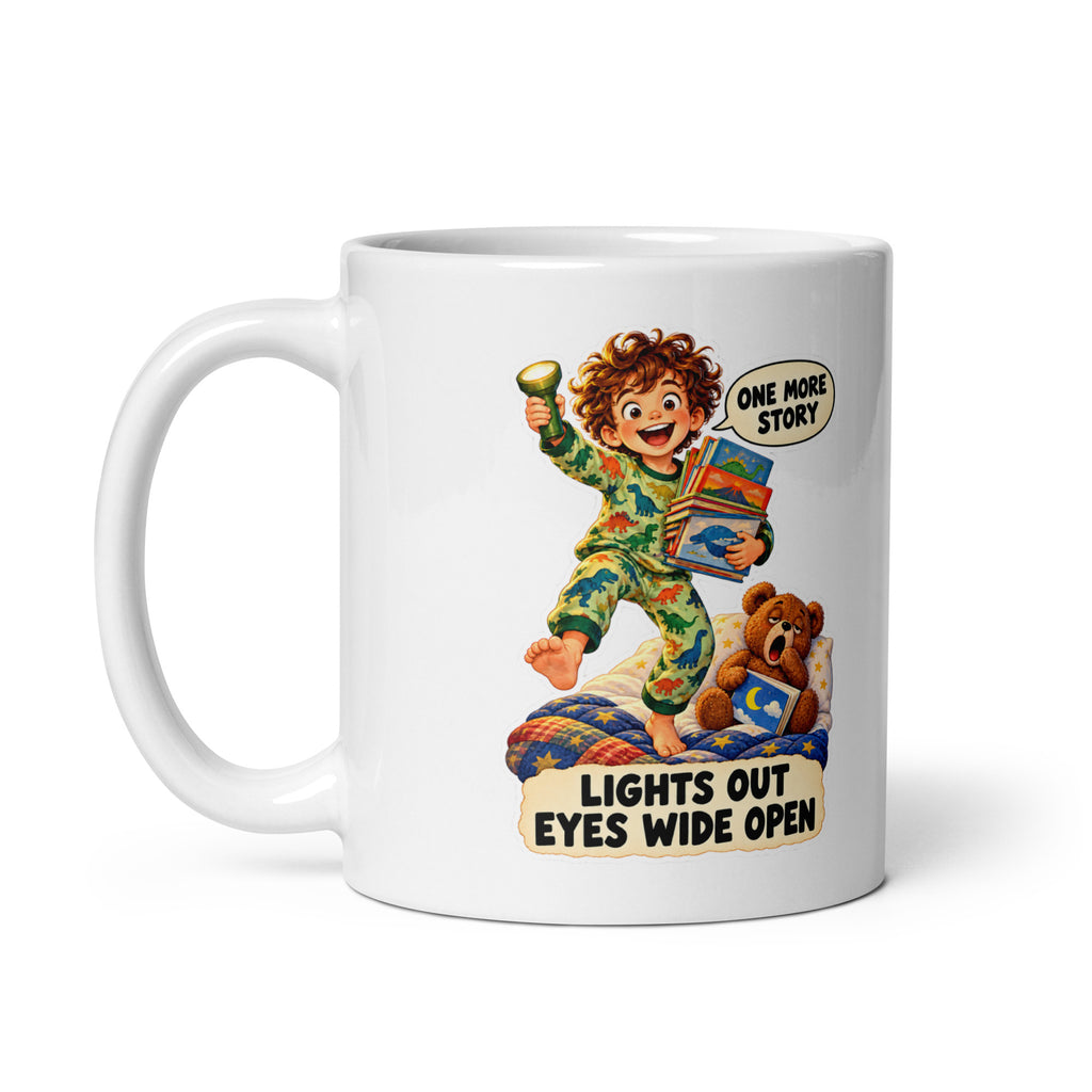 Bedtime Benny Mug by Brain Rot Bunch, handle on left
