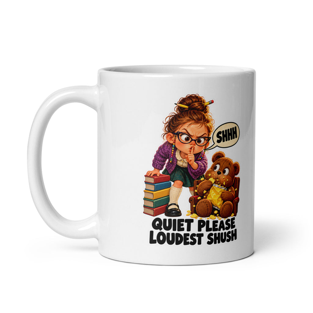 Librarian Lila Mug by Brain Rot Bunch, handle on left