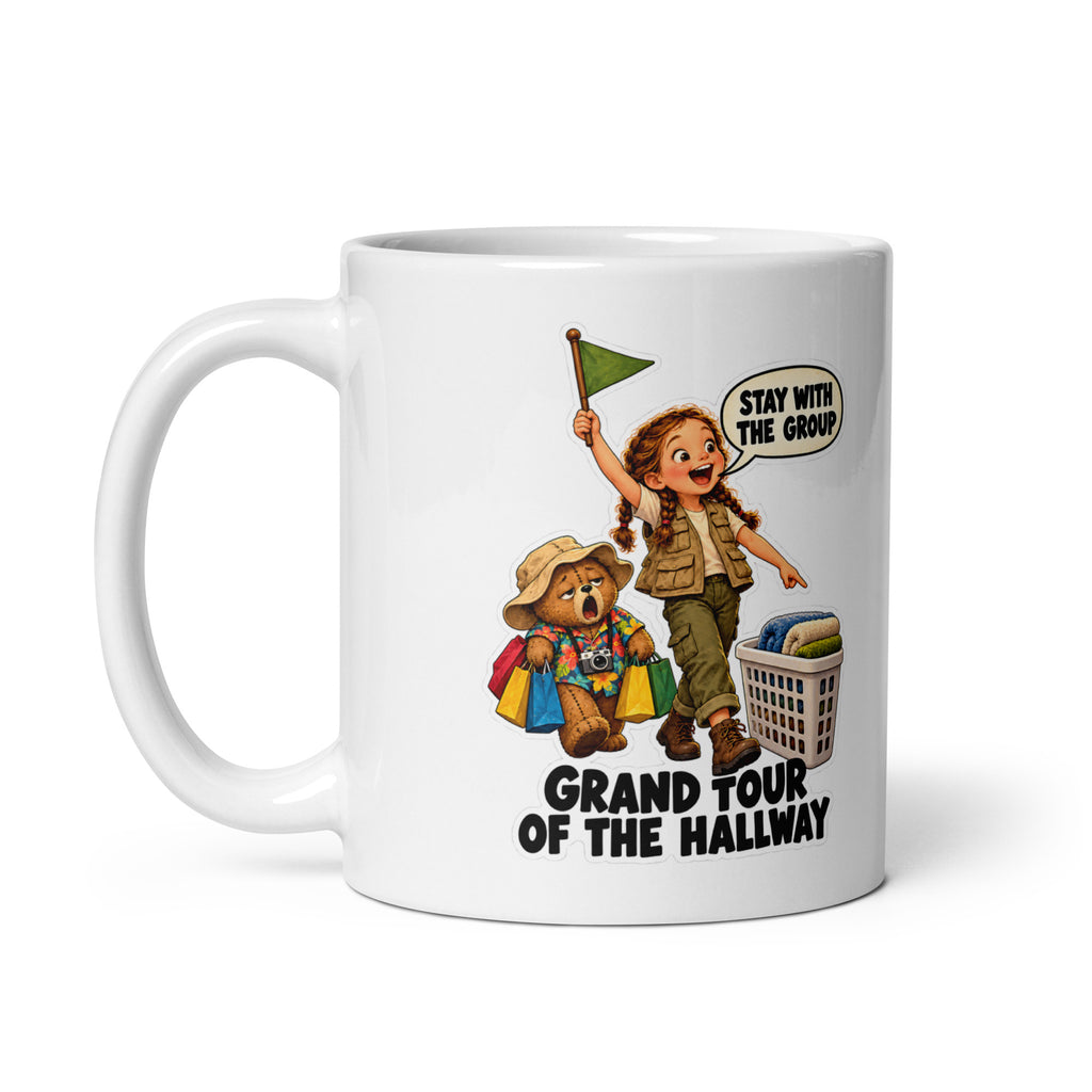 Tour-Guide Tamsin Mug by Brain Rot Bunch, handle on left