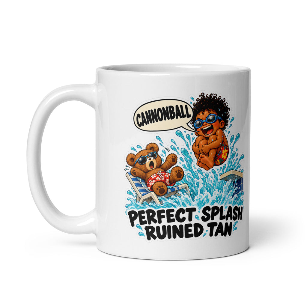 Cannonball Callum Mug by Brain Rot Bunch, handle on left