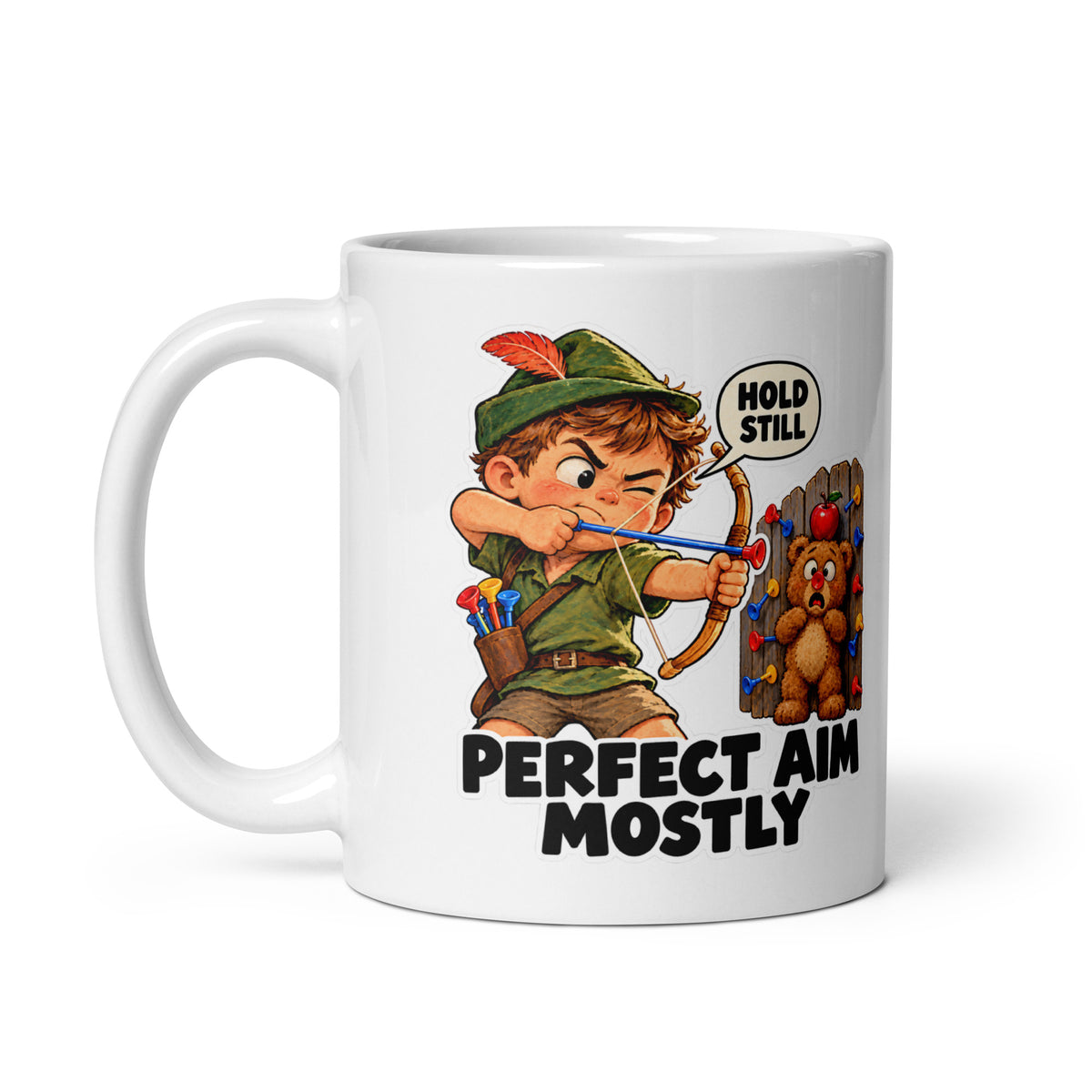 Archer Ari Mug by Brain Rot Bunch, handle on left