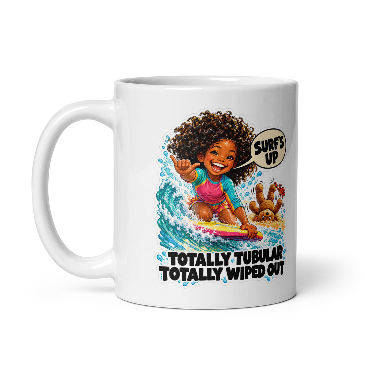 Surfer Zuri Mug by Brain Rot Bunch, handle on left