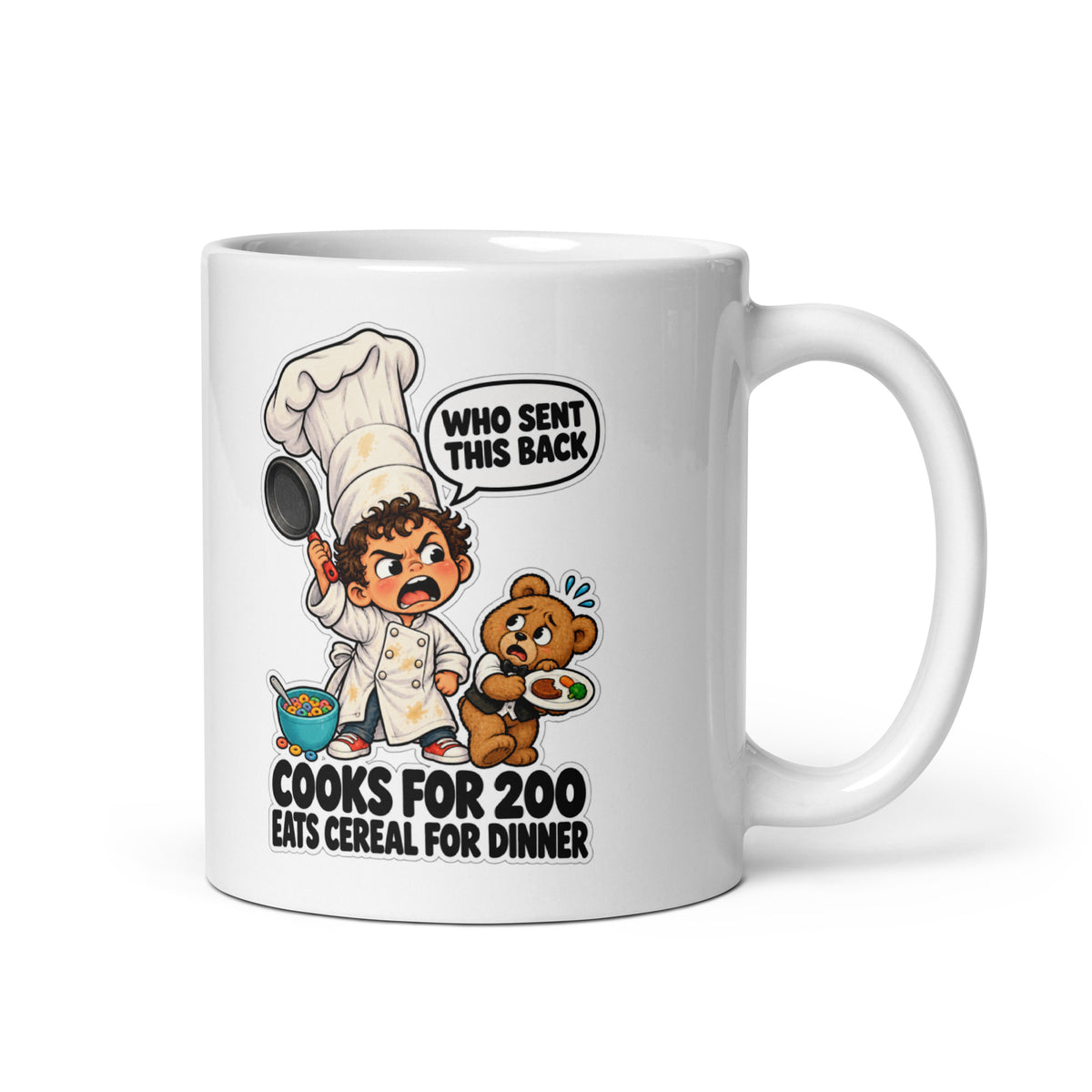 Chef Charlie Mug by Brain Rot Bunch, handle on right