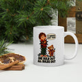 Tangled-Lights Leo Mug by Brain Rot Bunch, handle on right