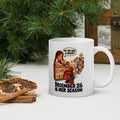 Return-Desk Ruby Mug by Brain Rot Bunch, handle on right