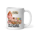 Birthday-Week Daisy Mug by Brain Rot Bunch, handle on right