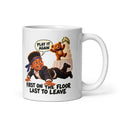 Dance-Floor Desmond Mug by Brain Rot Bunch, handle on right