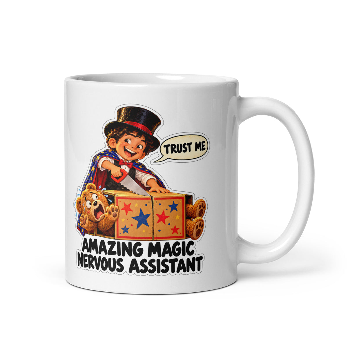Magic-Trick Marco Mug by Brain Rot Bunch, handle on right