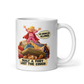 Blanket-Fort Freya Mug by Brain Rot Bunch, handle on right