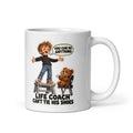 Life-Coach Logan Mug by Brain Rot Bunch, handle on right