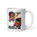Rock-Star Roxy Mug by Brain Rot Bunch, handle on right