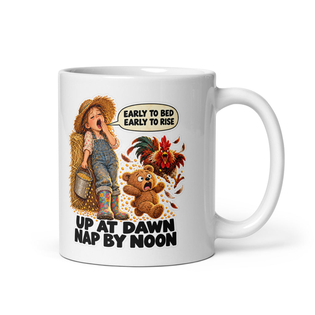 Farmer Fern Mug by Brain Rot Bunch, handle on right