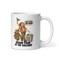Tour-Guide Tamsin Mug by Brain Rot Bunch, handle on right