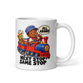 Conductor Kofi Mug by Brain Rot Bunch, handle on right