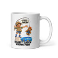 Fisherman Felipe Mug by Brain Rot Bunch, handle on right
