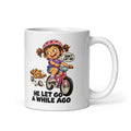 Bike-Ride Billie Mug by Brain Rot Bunch, handle on right