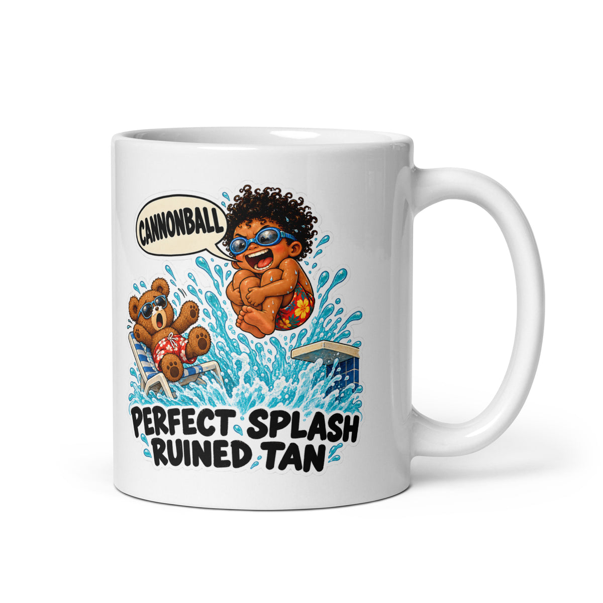 Cannonball Callum Mug by Brain Rot Bunch, handle on right