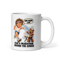 Marathon Miles Mug by Brain Rot Bunch, handle on right