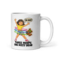 Hula-Hoop Hana Mug by Brain Rot Bunch, handle on right