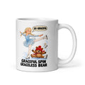 Ice-Skater Ingrid Mug by Brain Rot Bunch, handle on right