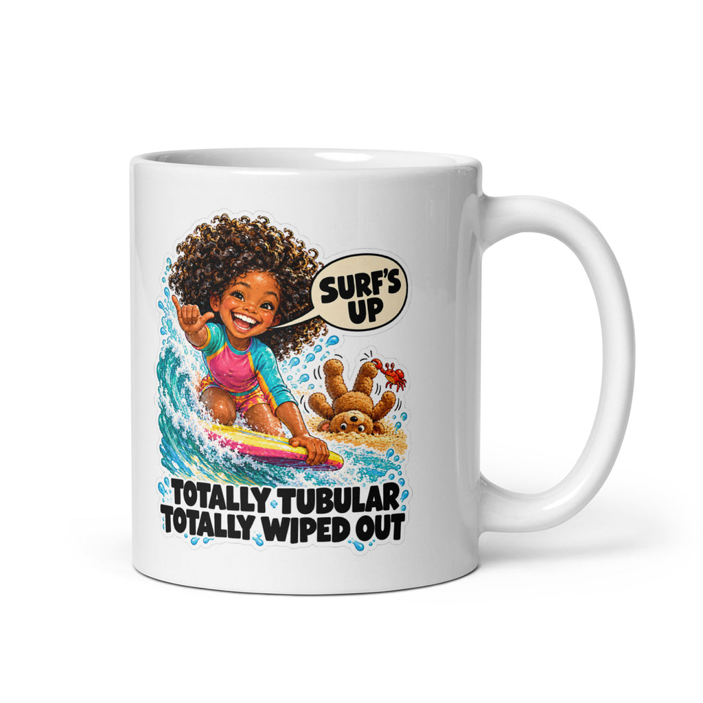 Surfer Zuri Mug by Brain Rot Bunch, handle on right
