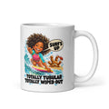 Surfer Zuri Mug by Brain Rot Bunch, handle on right